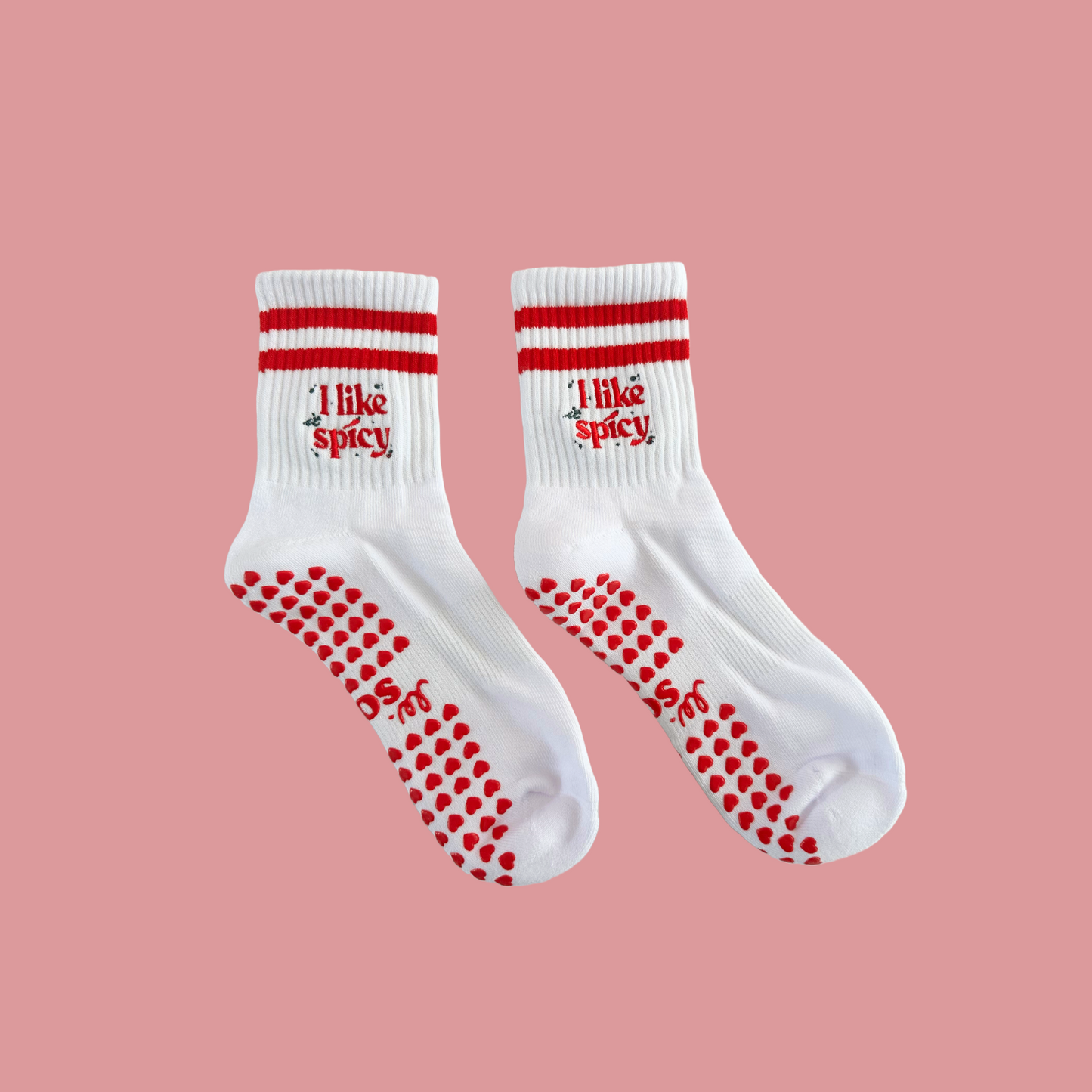 I LIKE IT SPICY PILATES CREW SOCK